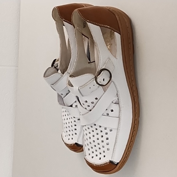 Riekers Antistress White & Saddle Brown Perforated Leather Loafer - Picture 2 of 12